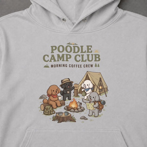 Poodle Camp Club Campfire Coffee Hoodie