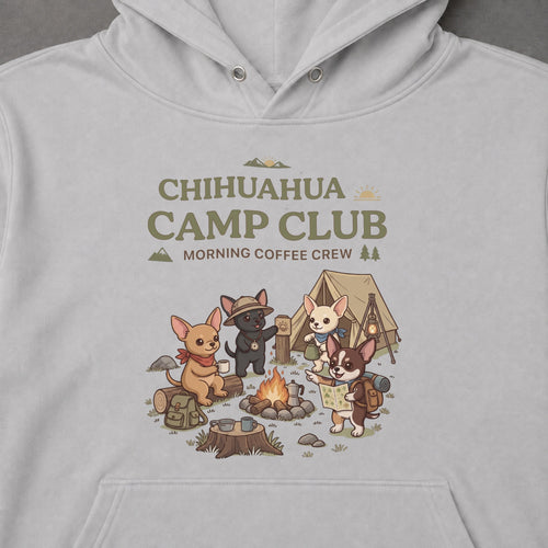 Chihuahua Camp Club Campfire Coffee Hoodie