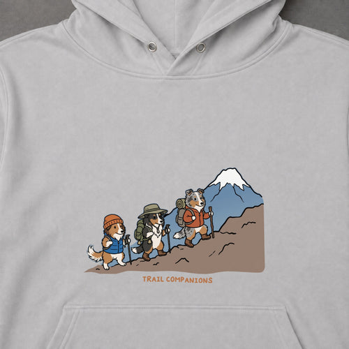 Trail Companions Hiking Dogs Mount Fuji Hoodie