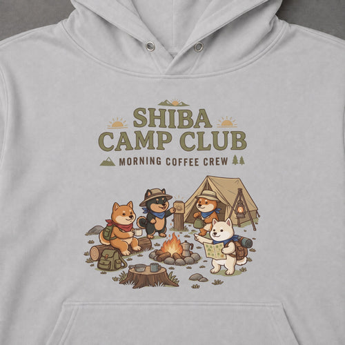 Shiba Inu Camp Club Campfire Coffee Hoodie