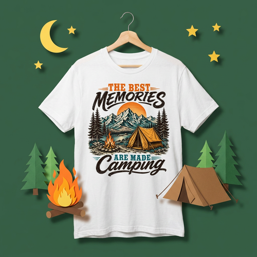 The Best Memories Are Made Camping Vintage T-Shirt