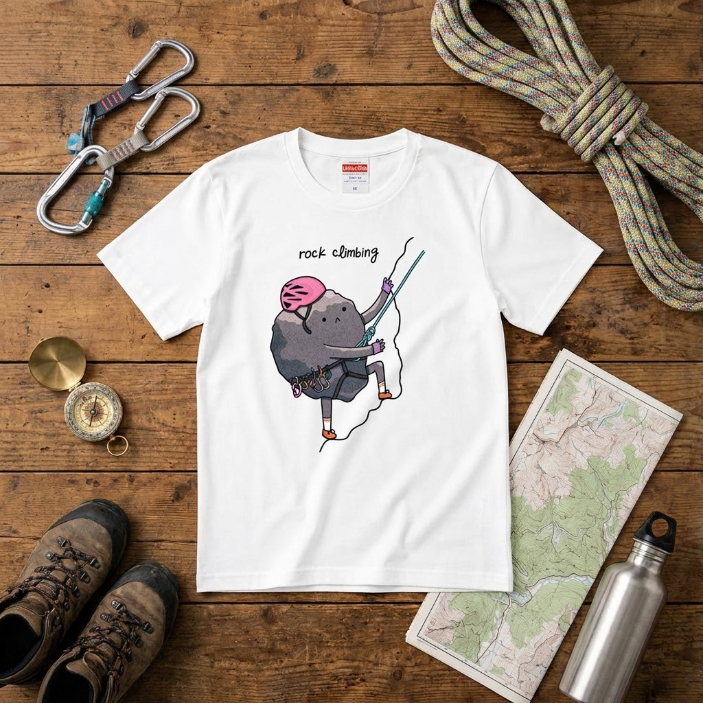 ロッククライミング＆ハイキングTシャツ