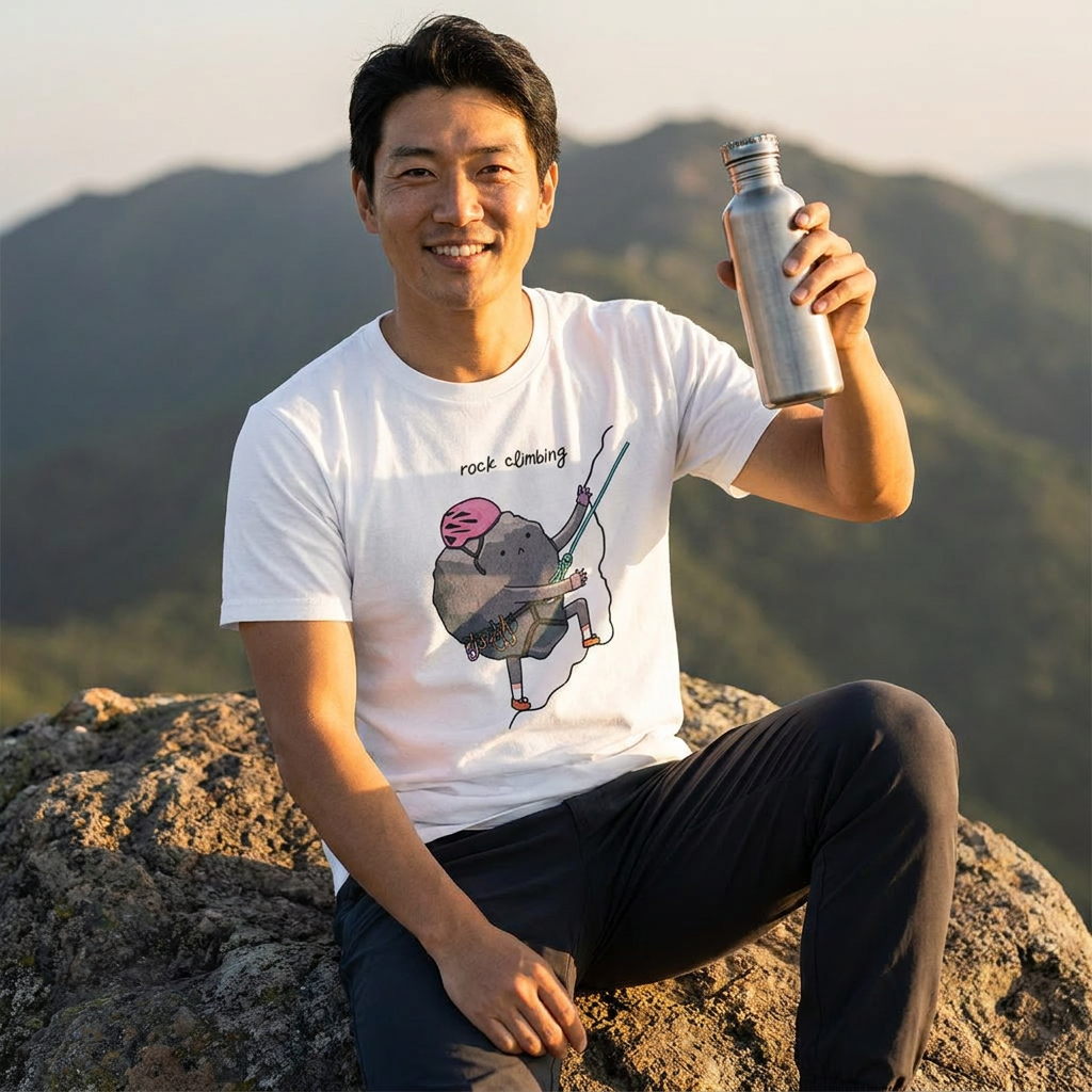 ロッククライミング＆ハイキングTシャツ