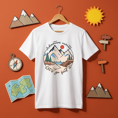 Adventure Awaits Lets Go Find It Hiking T-Shirt