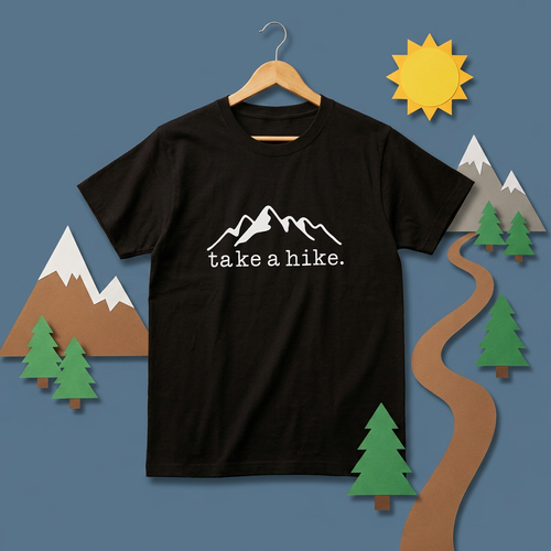 Take A Hike Minimalist Mountain T-Shirt
