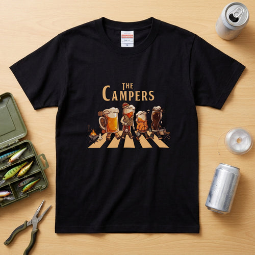 Campers Beer Run Crossing The Road Funny T-Shirt