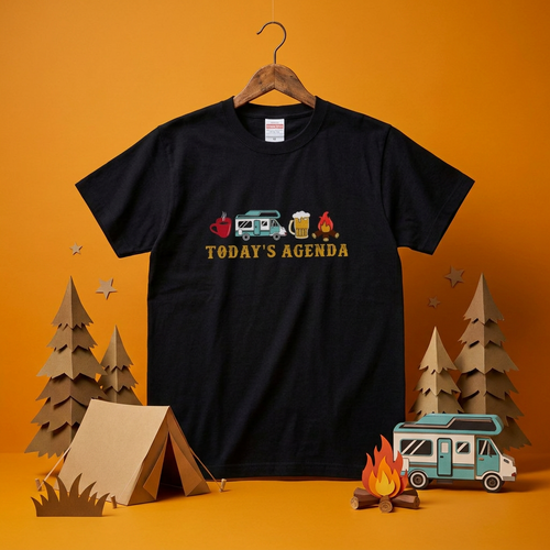 Todays Agenda RV Camping Funny T-Shirt