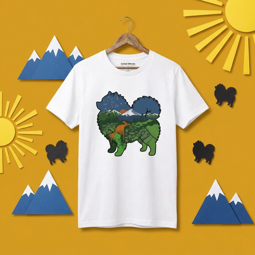 Pomeranian Mount Fuji Nature Landscape T-Shirt