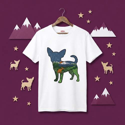 Chihuahua Mount Fuji Nature Landscape T-Shirt